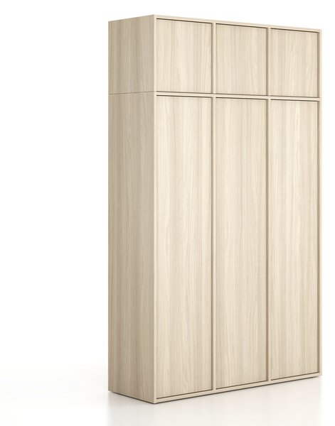 Nástavba pro skříně FRAME, 3x dveře, 1299 x 450 x 427 mm, PUSH-lock, dub přírodní