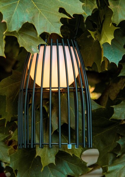 Lucide 06801/01/30 LED venkovní stolní lampička Fjara 1x0,3W | 30lm | 2800K | IP44 - černá, stmívatelná, kovová, nabíjecí