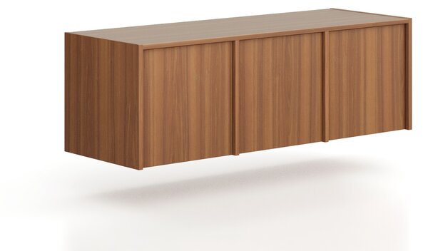 Nástavba pro skříně FRAME, 3x dveře, 1299 x 450 x 427 mm, PUSH-lock, ořech