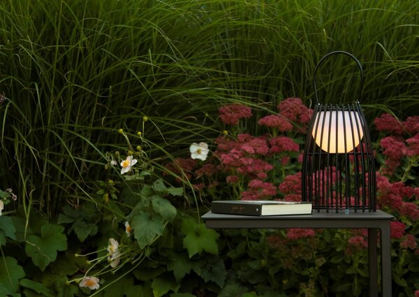 Lucide 06801/01/30 LED venkovní stolní lampička Fjara 1x0,3W | 30lm | 2800K | IP44 - černá, stmívatelná, kovová, nabíjecí