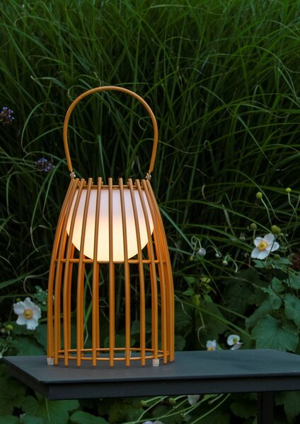 Lucide 06801/01/43 LED venkovní stolní lampička Fjara 1x0,3W | 30lm | 2800K | IP44 - hnědá, stmívatelná, kovová, nabíjející