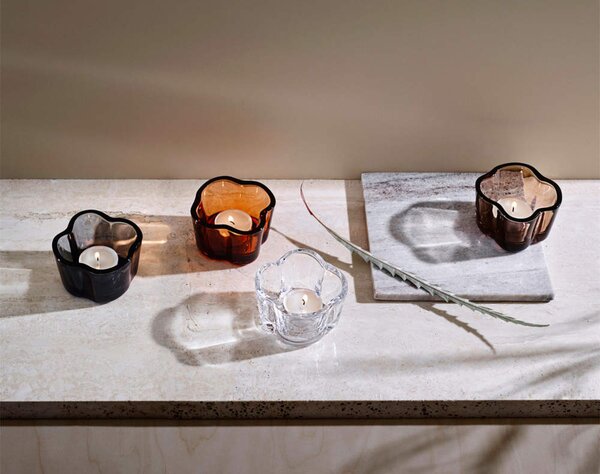 Iittala Svícen na čajové svíčky Aalto, 60 mm, linen
