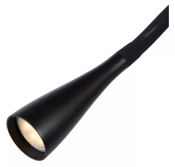 Lucide 18756/03/30 LED stojací čtecí lampa Zozy 1x4W | 250 lm | 3000K - černá, nastavitelná, stmívatelná