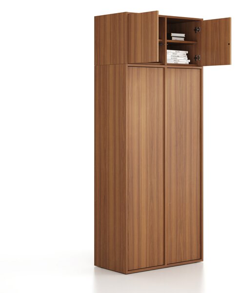 Nástavba pro skříně FRAME, 2x dveře, 872 x 450 x 427 mm, PUSH-lock, ořech
