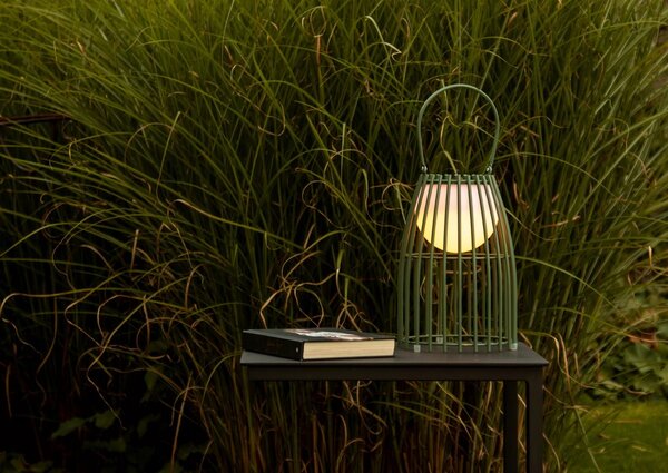 Lucide 06801/01/33 LED venkovní stolní lampička Fjara 1x0,3W | 30lm | 2800K | IP44 - zelená, stmívatelná, kovová, nabíjecí