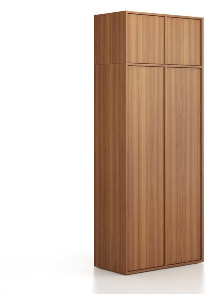 Nástavba pro skříně FRAME, 2x dveře, 872 x 450 x 427 mm, PUSH-lock, ořech