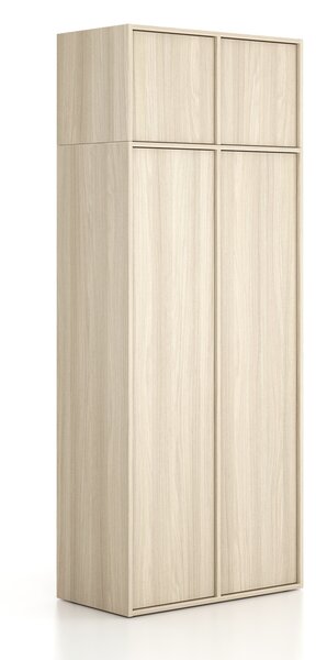 Nástavba pro skříně FRAME, 2x dveře, 872 x 450 x 427 mm, PUSH-lock, dub přírodní