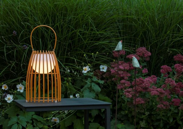 Lucide 06801/01/43 LED venkovní stolní lampička Fjara 1x0,3W | 30lm | 2800K | IP44 - hnědá, stmívatelná, kovová, nabíjející