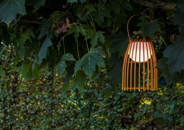 Lucide 06801/01/43 LED venkovní stolní lampička Fjara 1x0,3W | 30lm | 2800K | IP44 - hnědá, stmívatelná, kovová, nabíjející