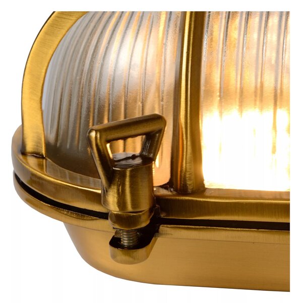Lucide 11891/20/02 nástěnná venkovní lampa Dudley 1x40W | E27 | IP65 - mosazná, stmívatelná