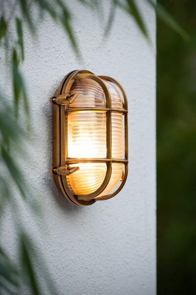 Lucide 11891/20/02 nástěnná venkovní lampa Dudley 1x40W | E27 | IP65 - mosazná, stmívatelná