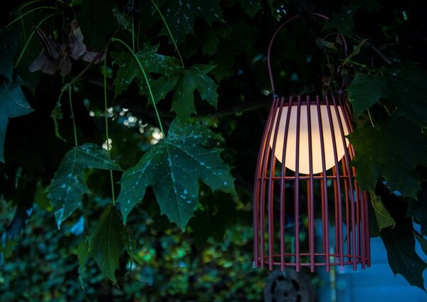 Lucide 06801/01/97 LED venkovní stolní lampička Fjara 1x0,3W | 30lm | 2800K | IP44 - rezavá, stmívatelná, kovová, nabíjející