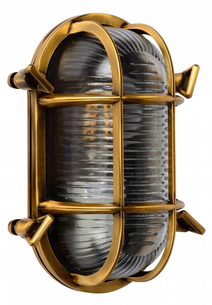 Lucide 11891/20/02 nástěnná venkovní lampa Dudley 1x40W | E27 | IP65 - mosazná, stmívatelná