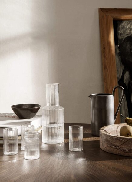 Ferm Living Sklenice Ripple Verrines set 4ks, clear