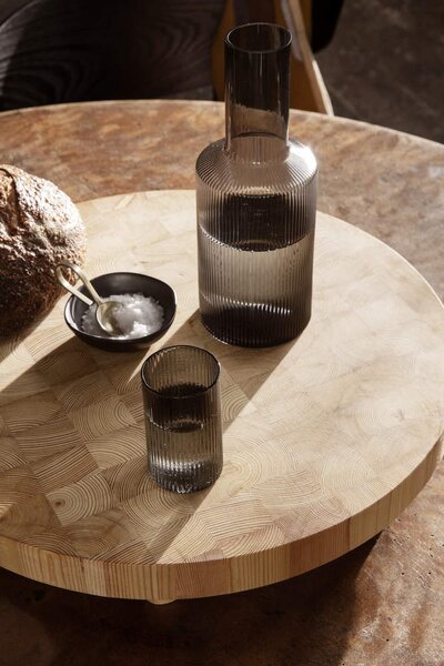 Ferm Living Sklenice Ripple Verrines set 4ks, smoked grey