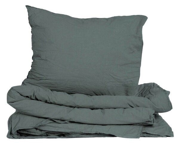 Povlečení z organické bavlny Crinkle Petrol 150 × 210 cm