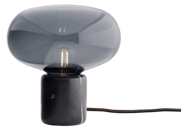 New Works Stolní lampa Karl-Johan Table Lamp, Black Marquina w. Smoked Glass 20311