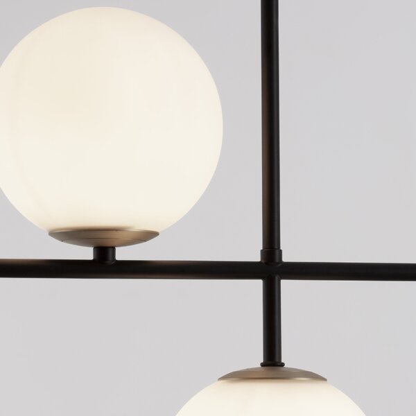Opálově bílé skleněné závěsné světlo Nova Luce Git 95 cm