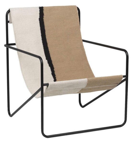 Ferm Living Křeslo Desert Lounge Chair, black/soil