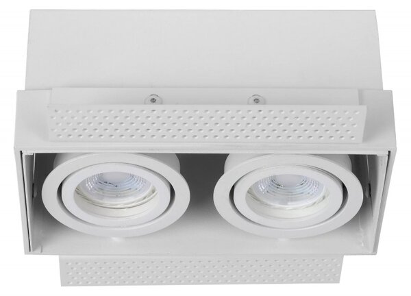 Lucide 09925/02/31 zápustné bodové svítidlo Trimless 2x50W | GU10 - bílá, nastavitelné, stmívatelné