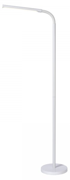 Lucide 36712/05/31 LED stojací čtecí lampa Gilly 1x6W | 270 lm | 2700K - bílá, vypínač na kabelu