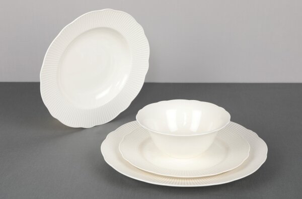 Jídelní sada 24 ks bílá/porcelán
