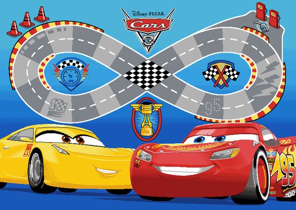 Vopi | Dětský koberec Cars III 01 Speedway - RCATHGA01095133T06, modrý