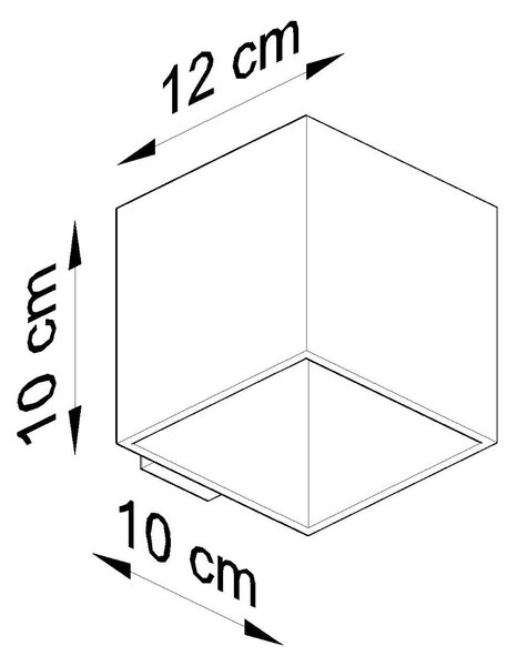 Nástěnné svítidlo Quad, 1x černé kovové stínítko