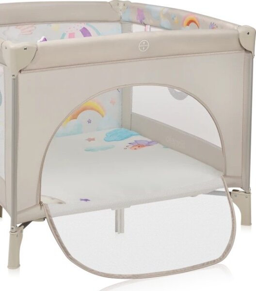 Lionelo - Hrací ohrádka MILLE PLUS Grey Beige