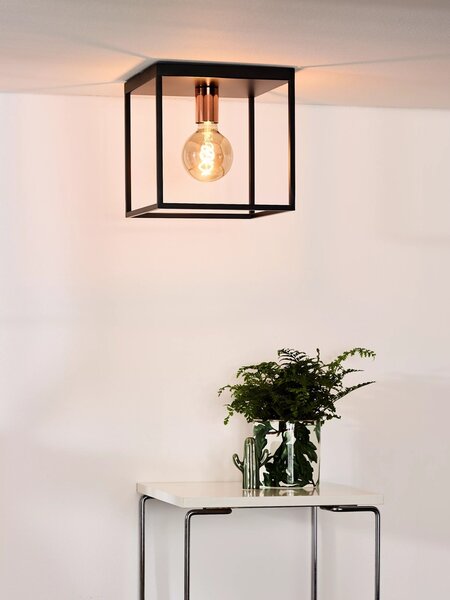 Lucide 08124/01/30 přisazené stropní svítidlo Arthur 1x60W | E27 - černá, stmívatelné