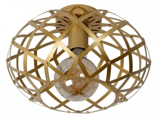 Lucide 21117/30/02 přisazené stropní svítilo Wolfram 1x40W | E27 - mosazná, stmívatelné