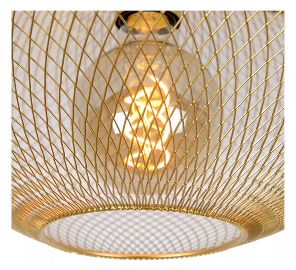 Lucide 21123/45/02 přisazené stropní svítilo Mesh 1x40W | E27 - mosazná, stmívatelné