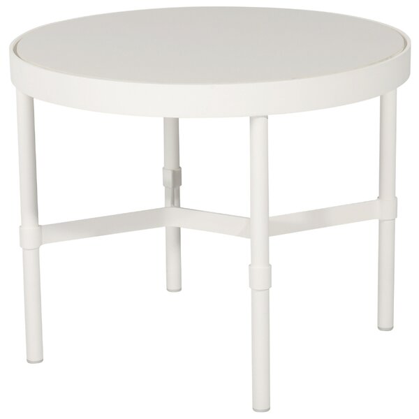 Bílý keramický zahradní odkládací stolek Mindo 100 58,5 cm
