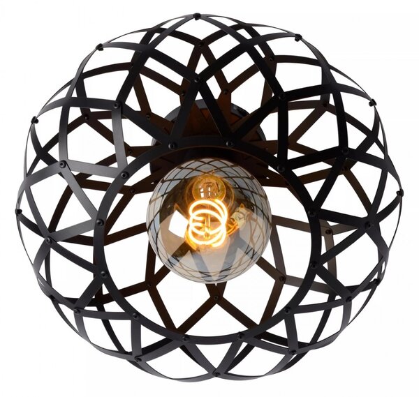 Lucide 21117/30/30 přisazené stropní svítilo Wolfram 1x40W | E27 - černá, stmívatelné
