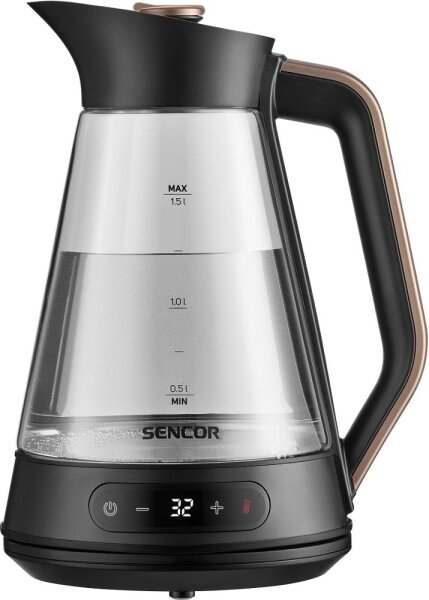 Sencor - Rychlovarná konvice s termoregulací 1,5 l 2150W/230V černá/rose gold
