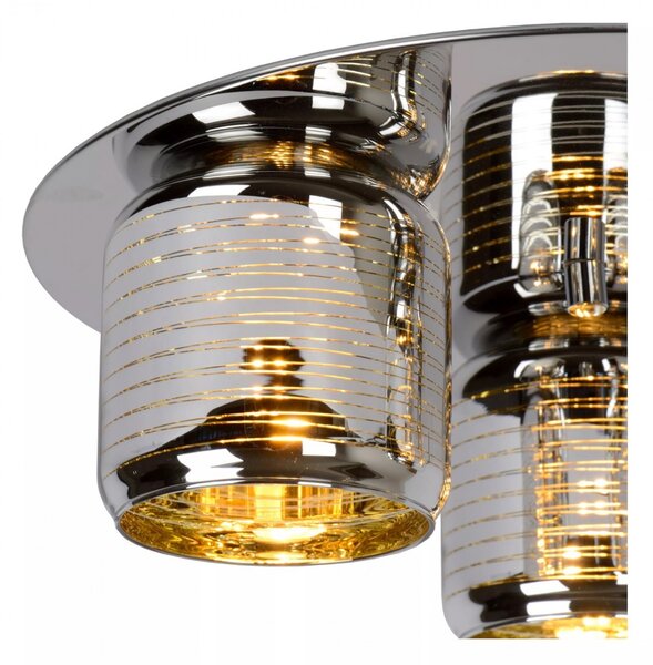 Lucide 70184/03/11 přisazené stropní svítilo Eryn 3x42W | G9 - chrom, stmívatelné