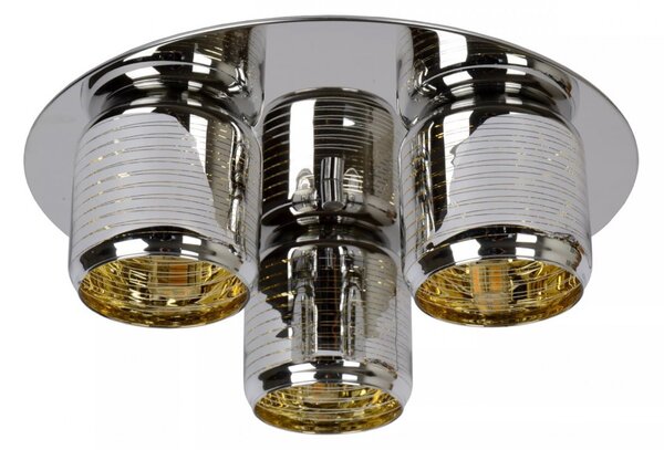 Lucide 70184/03/11 přisazené stropní svítilo Eryn 3x42W | G9 - chrom, stmívatelné