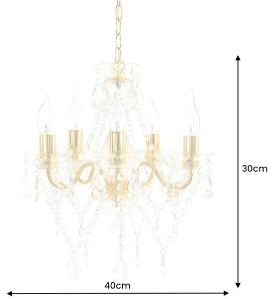 Designový lustr Barisimo S zlatý