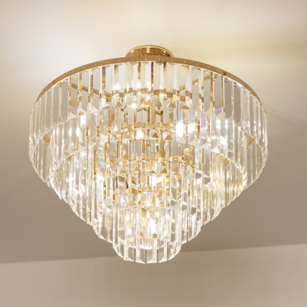 Brilagi - Přisazený lustr CRYSTAL 5xE14/40W/230V zlatá