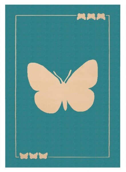 Hans Home | Kusový koberec Bambini 103064 Schmetterling 140x200 cm, modrý
