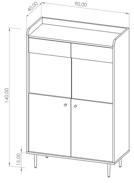 VASINA | vitrína WIT90 | VS-10 | 90 cm | dub brandy castello