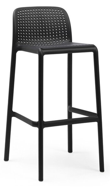 NARDI plastová barová židle BORA Odstín: Antracite - Černá