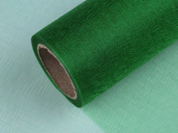 Organza / stuha střední lesk šíře 14,5 cm barva 76 zelená pastelová, 1 m