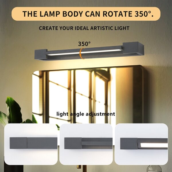 Brilagi - LED Koupel. osvětlení zrcadla AQUA LINE LED/12W/230V 45 cm IP44 antr
