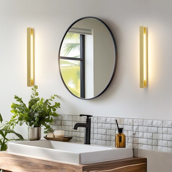 Brilagi-LED Koupelnové osvětlení zrcadla AQUA LINE LED/18W/230V 60 cm IP44 zlatá