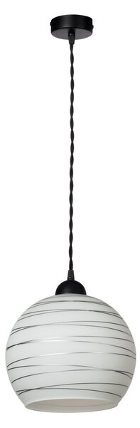 Light for home - Závěsné svítidlo se stínítkem z foukaného skla 19603 "FLORENCE", 1x60W, E27, Černá