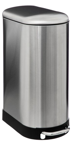 Úzký odpadkový koš Ariane, nerezová ocel, s pedálem, 30 l