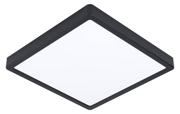 LED stropní Fueva 5 IP44 840 černá 28,5x28,5 cm