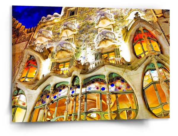 Sablio Obraz Barcelona Gaudi Casa Batllo 1 - 150x110 cm