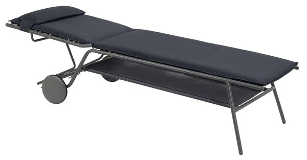 Opalovací lehátko vysoké MIAMI II HAUT BeComfort šedá Dark Grey